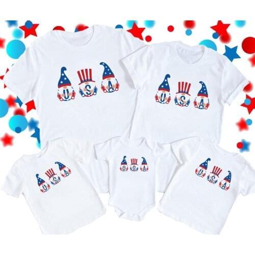 American Independence Day Theme Family Shirt Matching Family outfits 4th Of July tops American Patriotic t-Shirt tees
