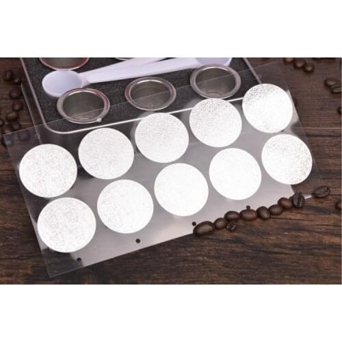 Free shipping DIY 100x Al Foil 6x Reusable Stainless Steel Metal Machine Compatible Capsule for Nespresso