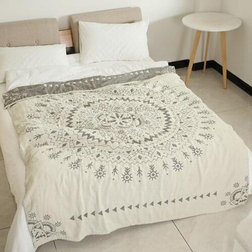 Bohemia Muslin Soft Blanket 100% Cotton for Bed Sofa Cover Summer Mandala Large Travel Throw Bedspread Blankets Para Carpet