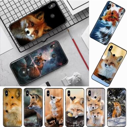 Fox cute animal kawaii Phone Case For Xiaomi Mi A1 A2 5 6 6PLUS 8 9 SE Lite MIX 2 2S MAX 2 3 Pocophone F1