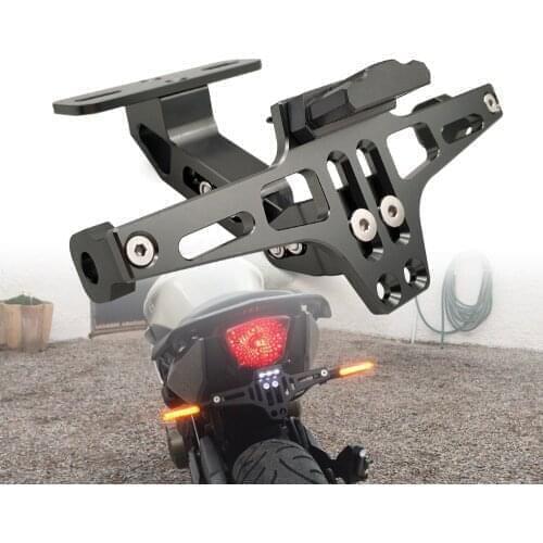 Motorcycle Rear License Plate Mount Holder and Signal Lamp For Honda PCX 125 150 KAWASAKI Versys 650 KLZ1000 Z400 Accessories