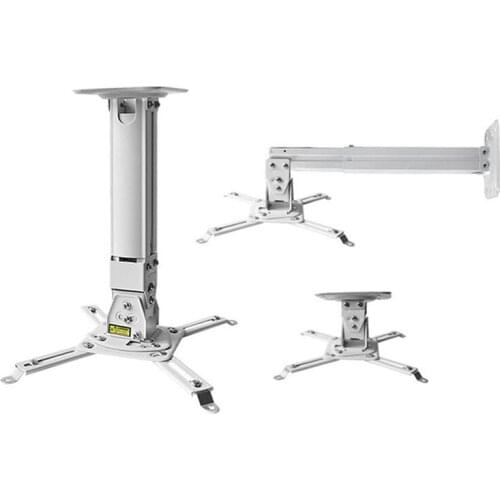 Projector Bracket Ceiling Mounting Bracket,Tilted Retractable For Inch 1/4 Screw Hole,30Cm Claw Pitch Projector