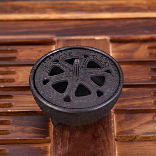 Incense Burner Indoor Portable Cast Iron Cone Sticks Holder Desktop Ornament Gift Teahouse Bowl Shape Home Decoration Classical