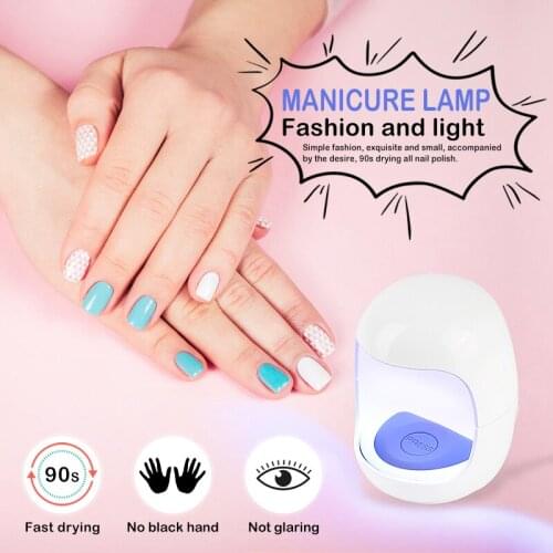 Egg Shape 3W Phototherapy Lamp 90s Fast Drying Smart Sensor Timing Nail Dryer Mini Portable Nail Single Finger UV/LED Lamp