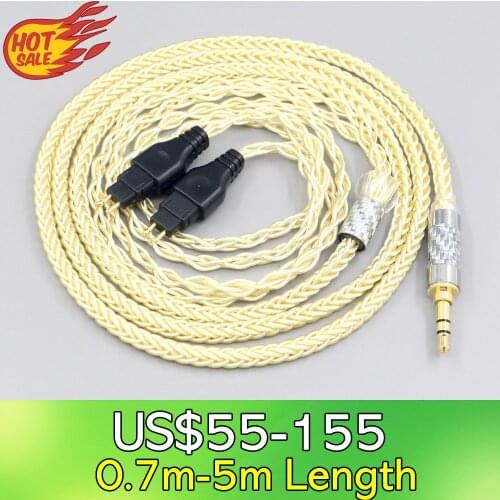 LN007607 8 Core Gold Plated + Palladium Silver OCC Cable For Sennheiser HD580 HD600 HD650 HDxxx HD660S HD58x HD6xx Earphone