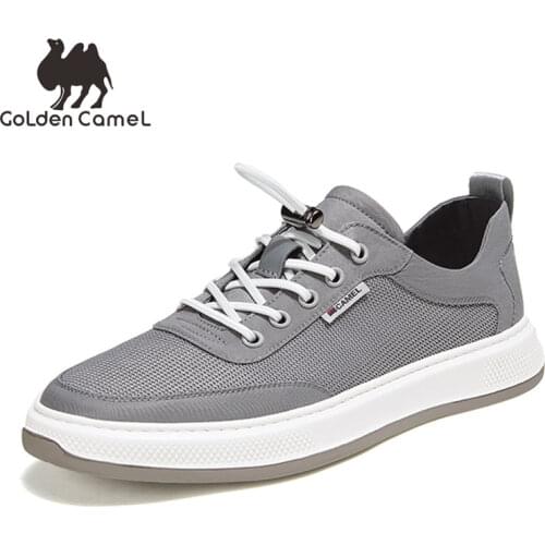 CAMEL Summer Breathable Men Sneakers Outdoor Comfortable Canvas Men Shoes Mesh Sports Casual Shoes 2021 New Black Gray