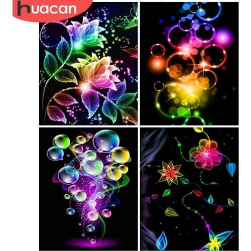 HUACAN Paint By Numbers Flower Wall Art Unique Gift Hand Painted DIY Frame On Canvas Acrylic Picture By Numbers For Living Room