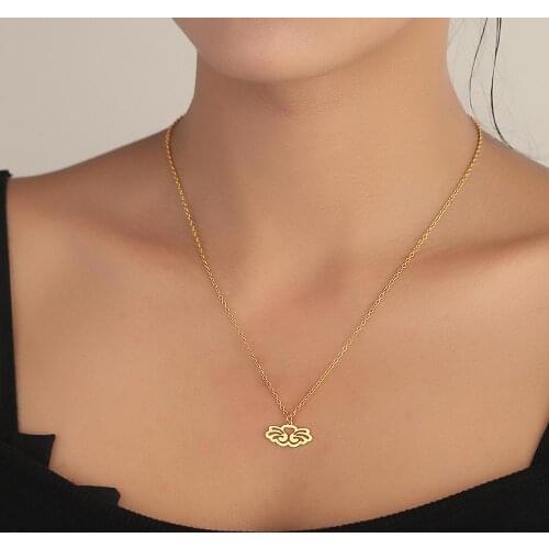 Stainless Steel Smiling Cat Pendants for Kids Girls Lovely Pet Choker Necklace Cute Animal Lover Jewelry