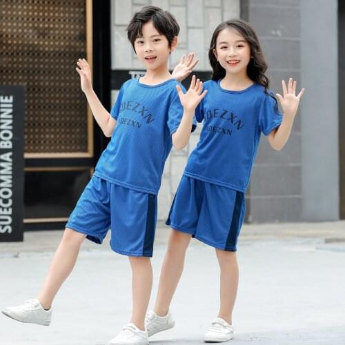 2021 Summer New Baby Boys Casual Shorts Basketball Training Clothes Sets Children Kids Girls Letter Printing Quick-Drying Suits