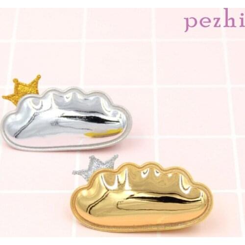 New fashion children pu tiara crown smooth cloud hairpin girls baby cartoon Liu seaside clip jewelry creative mirror hair access