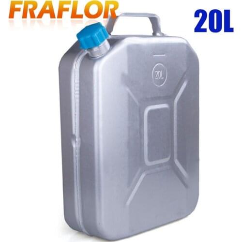 Portable Aluminum 20L Oil Drums Store Fuel Crude Oil Metal Tank Oil Gasoline Diesel Canister Storage Can Motorcycle Truck Car