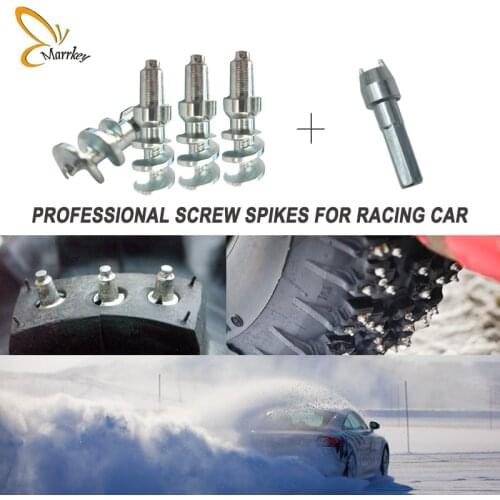 Marrkey 100PCS 24.5mm Racing Car Tires Studs/Spikes for Tires for Off-Road Truck ATV/UTV Scooters/Wheel Tire Snow Chains Studs