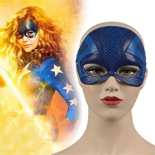 Stargirl Courtney Whitmore Star Spangled Kid Mask Cosplay Latex Masks Props Halloween