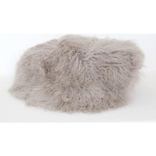 Light Grey Curly wool blanket photo backdrop Newborn photography prop basket stuffer Felted layer blanket baby photo backdrop