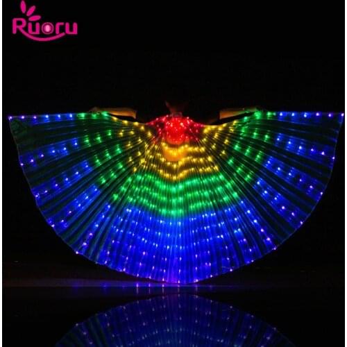 Ruoru Alas Angle Led Wings Adult Led Glowing Costume Christmas Led Light Luminous Costumes Party Show Isis Wings Dancewear