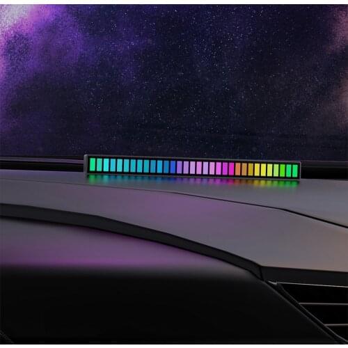 LED Strip Lights Sound Control Pickup Rhythm Light Music Atmosphere Lights RGB Colorful USB Energy-Saving Lamp Car Ambient Lamps