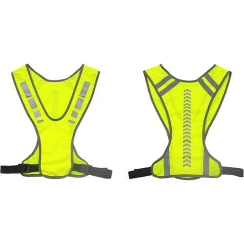 Reflective Vest Safe Jacket for Running Jogging Cycling Motorcycle Night Light Vest Bicycle Reflective Warning Vests Safety