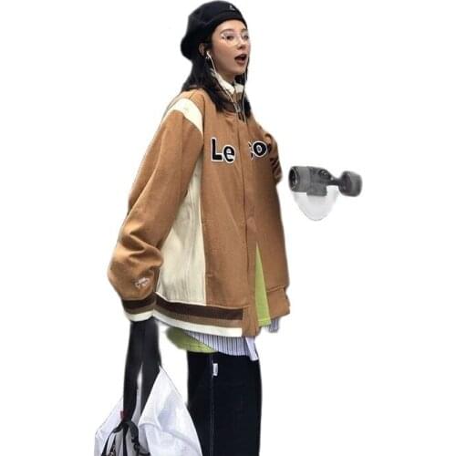 Vintage Embroidery Colorblock Digital Print Baseball Jacket Coat Men Women Streetwear Harajuku College Jackets Unisex