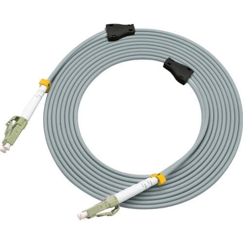 Indoor Armored 6Meters LC to LC Duplex OM1 62.5/125 LC/UPC Multimode Fiber Optical Cable Patch Cord Jumper LC-LC