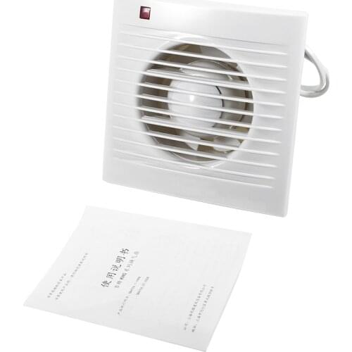 High Quality No Noise 220V 4inch Ventilating Exhaust Extractor Fan Suitable For Bathroom Toilet Kitchen Window Wall Mounted