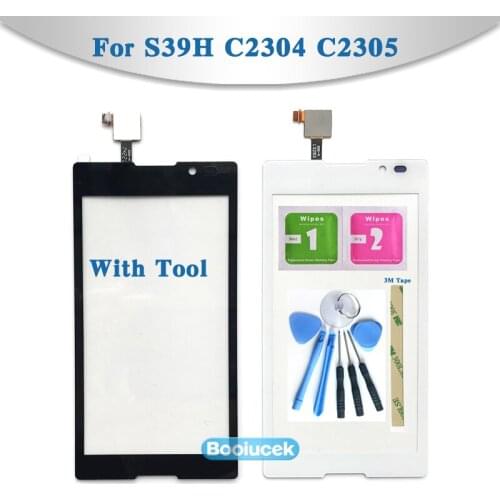 Replacement High Quality 5.0" For Sony Xperia C S39H C2304 C2305 Touch Screen Digitizer Sensor Outer Glass Lens Panel