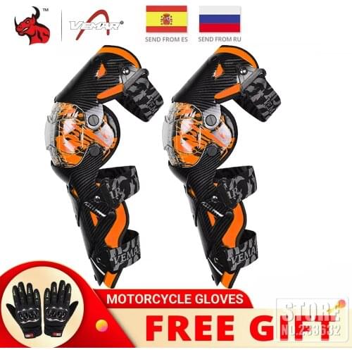 VEMAR Motorcycle Knee Pads Protector ATV Motocross Knee Pads Sports Scooter Motor-Racing Guard Safety Knee Pads Ski Guards