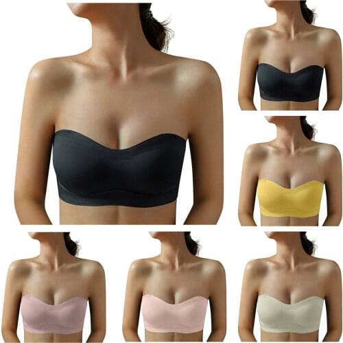 New Half Cup Bra Lace Push Up Bra Women Trackless Latex Invisible Bra Strapless Wedding Dress Underwear Wireless Seamless Bras