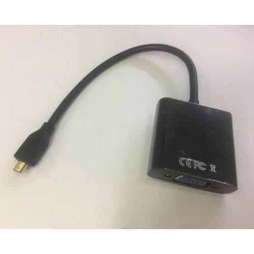 100pcs 1080P Micro HDMI to VGA Female Video Cable Converter Adapter for PC Laptop Black Digital Adapter