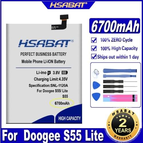 HSABAT S55 6200mAh Battery for Doogee S55 for Doogee S55 Lite Batteries