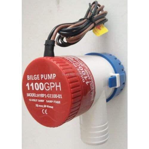 DC 12V 24V 1.8AMP 3AMP 1100GPH Micro Mini Submersible Water Bilge Pump for boat HYBP1-G1100-01 SFBP2-G1100-01 CE electric