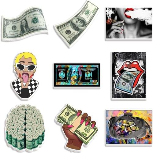 Money Dollar Cash Banknote Plane Resin Flat Back DIY Handicraft Supplies Phone Case Handmade Materials 30pcs/lot Accessories