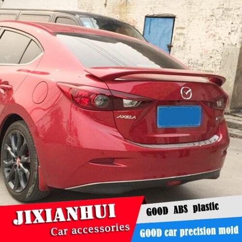 For Mazda 3 Axela Spoiler 2014-2016 Mazda3 Axela YWck Spoiler ABS plastic Material Car Rear Wing Color Rear Spoiler