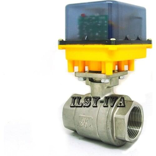 Two way DN32 AC12V/24V/220V Stainless steel fixed-type electric ball valve