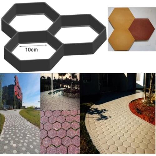 Garden Pavement Mold DIY Path Making Manually Paving Cement Brick Tool Stepping Stone Block Pavement Buildings Path Maker Mold
