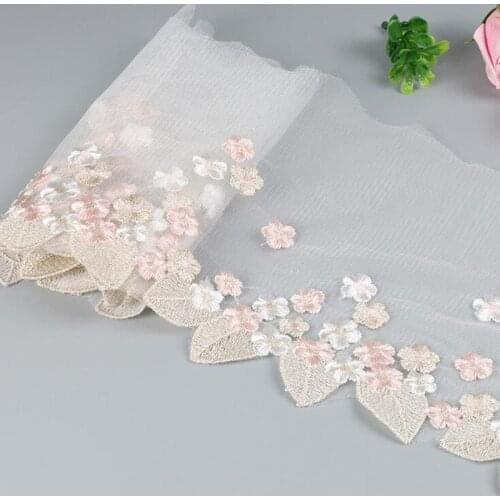 20Yards Polyester Lace Trim Embroidered Lace Trimming Mesh Floral Lace Ribbon Fabric Sewing Accessories DIY Craft