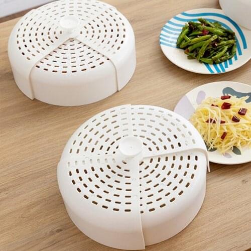 NHBR 2PCS Household Foldable Dish Cover Kitchen Anti-Fly and Breathable Food Cover Kitchen Dust Cover for Leftovers