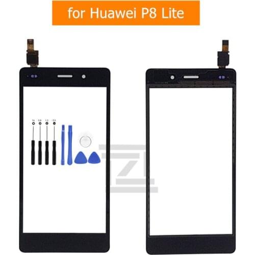 For Huawei P8 Lite Touch Screen Front Glass Panel Cover for Huawei ALE-L21 Outer Glass Lens Replacement Spare Parts +Tools