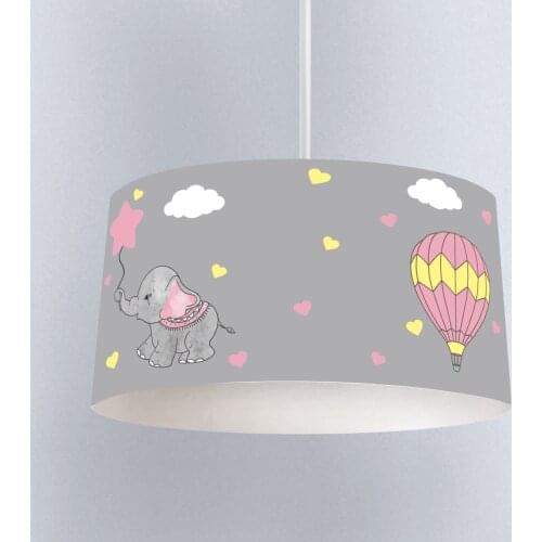 Lamp For Kids Bedrooms Light Chandelier for Living Room Childrens Room Elephant Balloon Gray Model 121