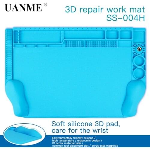 SS-004H 3D Convex surface Magnetic Silicone Soldering Mat Electronics 3D Repair Pad for Cell Phone Electronics Soldering Repair