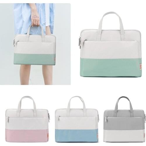 Fashion Waterproof-Women Laptop Bag For-Macbook 13.3 14 15.6 Inch Notebook Briefcase Portable Men Carrying-Case Office Handbag