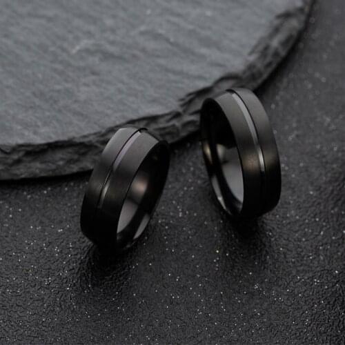 Modyle 2021 New Fashion 8mm Classic Ring Male 316L Stainless Steel Jewelry Wedding Ring For Man
