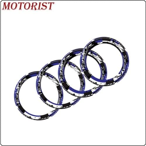 A set of 4pcs Thick Edge Outer Rim Reflective Sticker Stripe Wheel Decals Fit for All HONDA VFR
