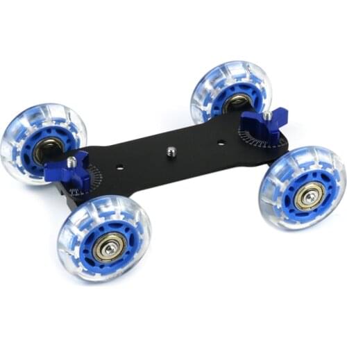 Desktop Flexible Rail Rolling Track Slider Skater Table Dolly Car For Speedlite DSLR Camera Camcorder Rig