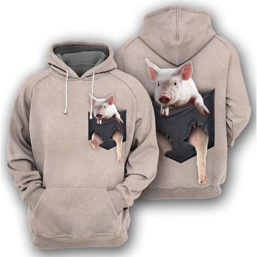 PLstar Cosmos 3D printed Newest Pig Animal Art Funny Harajuku Premium Streetwear Unique Unisex Casual Hoodies/Sweatshirt/Zip 1