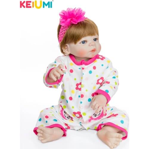 Wholesale 23 inch Reborn Baby Doll Full Silicone Body Sweet Ethnic Vinyl Reborn Menina DIY Kids Childrens Day Gift