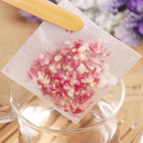 Portable 100Pcs/lot Empty Tea Bags Corn Fiber Fold Close Heat Seal Filter Paper Tea Infuser