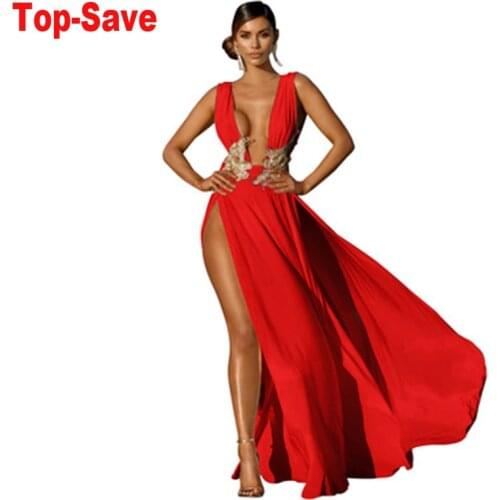 Holiday Sexy Ladies Wedding Evening Party Dresses Fashion Deep V-Neck High Split Plus Size Loose Hollow Long Dress Outfits 2021