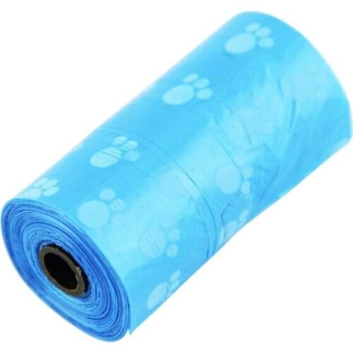 Pet Dog Poop Bag Pets Waste Garbage Bags Biodegradable Dog Pooper Bags Paw Doggy Litter Poop Bag Dispenser 5Rolls 75pcs