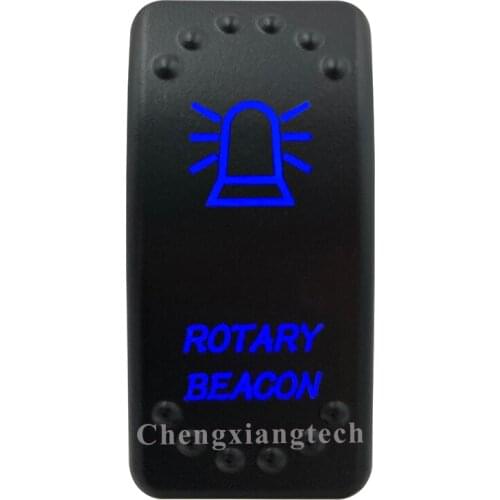 Blue Led Laser Engraving- ROTARY BEACON - Rocker Switch 5 Pin on off 12v 24v SPST for Car Boat Truck RV