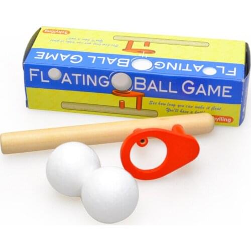 Wooden Children Toys Funny Float Ball Blowing Game Magic Bubble Ball Balance Ball Game Wooden Toys Floating Ball Toy